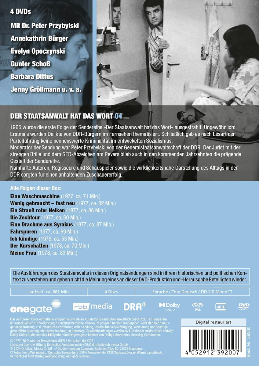 Der Staatsanwalt hat das Wort Box 4 (4 DVDs) Der Ostfilm