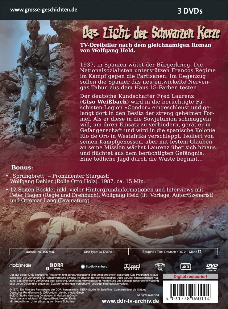 Das Licht der schwarzen Kerze (3 DVD) – Der Ostfilm