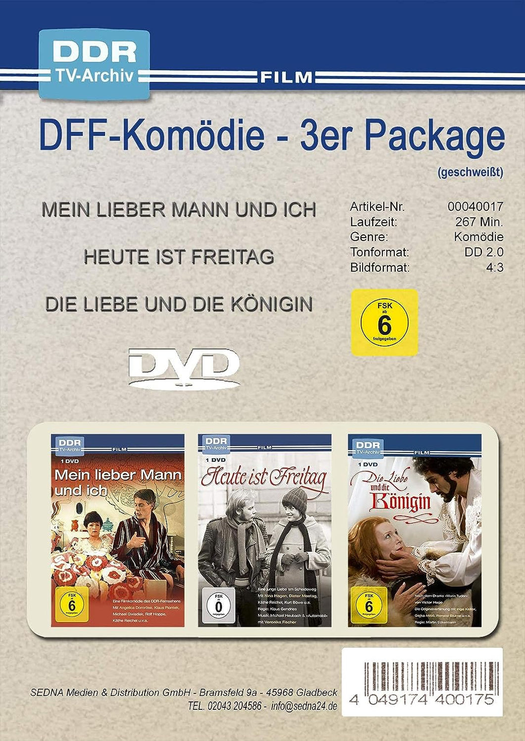 DFF-Komödien 3er Package / Mein lieber Mann und ich - Heute ist Freitag - Die Liebe und die Königin