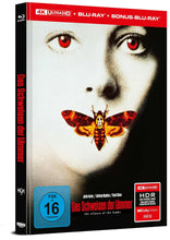 Lade das Bild in den Galerie-Viewer, Das Schweigen der Lämmer - Limitiertes Mediabook – Cover A (4K Ultra HD + Blu-ray + Bonus-Blu-ray)
